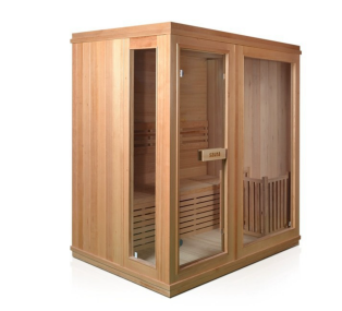ساونا بخار منزلية مع مؤقت - هيكل من خشب الأرز الطبيعي للاسترخاء في جلسات السبا