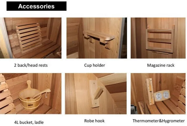 ساونا الشوكران الخارجية بالأشعة تحت الحمراء البعيدة