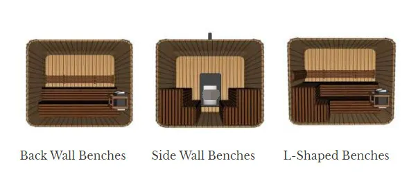 ساونا الشوكران الخارجية بالأشعة تحت الحمراء البعيدة